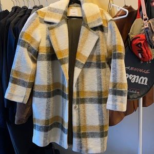 Mango plaid oversized coat - small